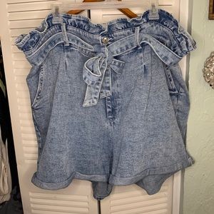 Wild Fable Paper Bag Waist Denim Shorts